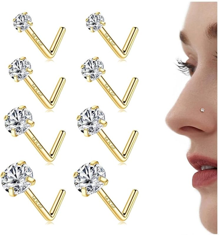 LOLIAS 14K Gold Filled Nose Studs – Best Premium Gold Option
